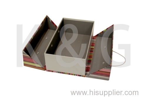 Strips Patterned Rectangle Shoe Box Set