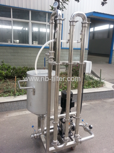 Pilot Plant of PVDF Tubular membranes for waste water treament and apple Juice applicant