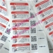 Laminated One Time Use Destructible Barcode Labels