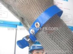 long sleeve stainless steel chainmail safety gloves