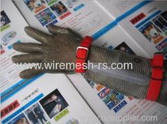 long sleeve stainless steel chainmail safety gloves