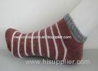 Colorful Winter Striped Wool Socks Acrylic Anti Slip For Ladies