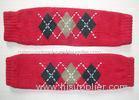 Customized Soft Knitted Leg Warmers For Children / Girls With Jacquard Logo