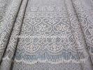 Grey Eyelash Cotton Nylon Lace Fabric Thick Flower For Lady Dress