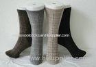 Black Thermal Men Angora Wool Socks Spots Pattern For Winter