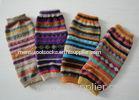 Long Fingerless Striped Knitted Arm Warmer Gloves Leisure for Winter