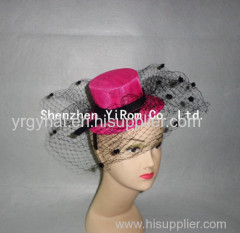 Veil disc pillbox sinamay church kentucky derby ascot race fascinator