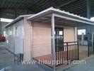 Steel Prefab Flat Roof House Fireproof With Sandwich Panel Wall