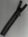 5# Black Cotton Diamond Zippers Open-end Rhinestone Teeth For Shoes