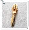 Waterdrop Shaped Metal Auto Lock Zipper Slider Reversible Light Gold