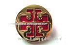 Handbag Accessories Round Zinc Alloy Gilded Lacker Red Dia 25mm