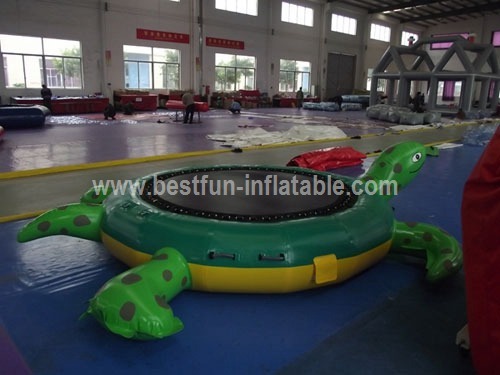 Commerical green turtle water trampoline