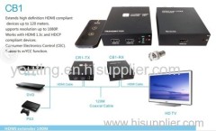 HDMI COAX. RG-6U BNC EXTENDER 100M HDMI converter COAX 1080P HDMI1.3c Fully HDCP Compliant