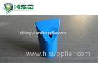 Blue Tungsten Carbide Tapered Chisel Drill Bit Flat Chipways