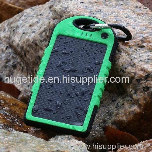 OEM high capacity universal waterproof solar power bank with 3 anti cell manufactur for samsung and iphone solar charger