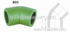 PPR Pipes and Fittings for Cold and Hot Water Supply (45 DEG ELBOW)