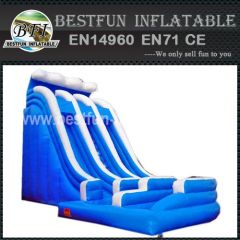 Ocean wave curved giant inflatable water slide