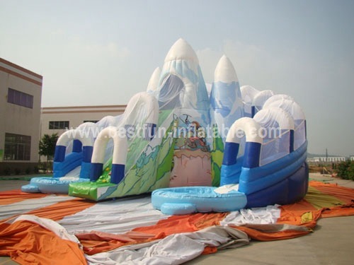 Commercial grade giant inflatable iceberg slide