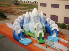 Commercial grade giant inflatable iceberg slide