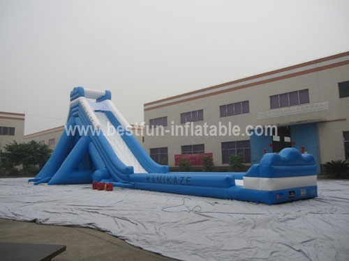 Inflatable giant hippo slide for amusement park