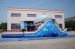 Shark water slide with pool