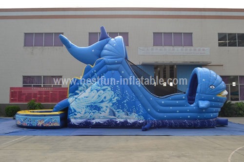 Rental Use Whale Giant Inflatable Water Slide