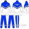 Blue / White Children 4 - 16 Silk Screen Printing Tracksuits Sportswear Half Jacket Zip