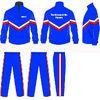 Blue / White / Red Polyester Unisex Children 4 - 16 Tracksuits Sportswear Full Jacket Zip