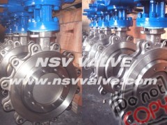 Wafer-lug triple offset butterfly valve