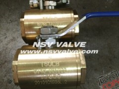 2 piece body Ni-Ali-Bronze Floating ball valve