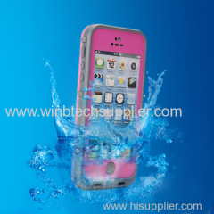 2014 new arrival PC + Silicone waterproof for apple iphone 5 5s waterproof case bag underwater back cover case