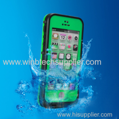 2014 new arrival PC + Silicone waterproof for apple iphone 5 5s waterproof case bag underwater back cover case