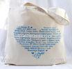 Recycled Silk Screen Fabric Shopping Bags / Cotton Carrier Bags With OEM / ODM Available