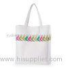 White Simple Cotton Tote Bags / Customized Shopping Bags / Fancy Cotton Carrier Bags