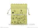 OEM / ODM Durable Eco Organic Cotton Drawstring Pouch / Bags For Women Jewelry With Heat Transfer Pr