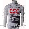 White Sublimated Sportswear Bicycle Shirts Custom Cycling Tops For Csc Pro Team