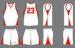 Heat Transfer White / Red Sublimated Basketball Uniforms Children - Adult