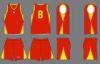 Red / Yellow Regular Fit Polyester Sublimated Basketball Uniforms Stretchy