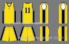 OEM Unisex Ultra Wick Pro Style Sublimated Basketball Uniforms Yellow / Black