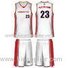 Children - Adult White / Navy Blue Sublimated Basketball Uniforms Micro mesh