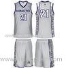 Gray Children 4 -16 Stretchy Semi Sublimated Basketball Uniforms With Your Team Name