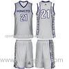 Gray Children 4 -16 Stretchy Semi Sublimated Basketball Uniforms With Your Team Name
