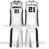 Youth Training White / Black Sublimated Basketball Uniforms forrecreation league