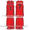 Youth Training Red / White Sublimated Basketball Uniforms For Training Academy / School