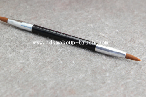 Mini short handle double sided lip and eyeliner brush