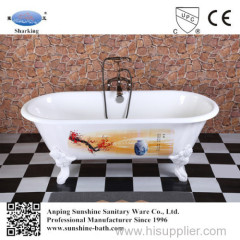 Luxurious Freestanding Cast Iron Bathtub Sw-1001