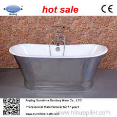 Double Slipper Freestanding Cast Iron Bathtub