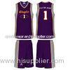 Purple / Gray Elastic Shinny Dazzle Sublimated Basketball clothing Heat Transfer