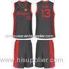 Gray / White Basketball Children 4 - 16 Sublimated Basketball Uniforms Heat Transfer