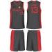 Gray / White Basketball Children 4 - 16 Sublimated Basketball Uniforms Heat Transfer